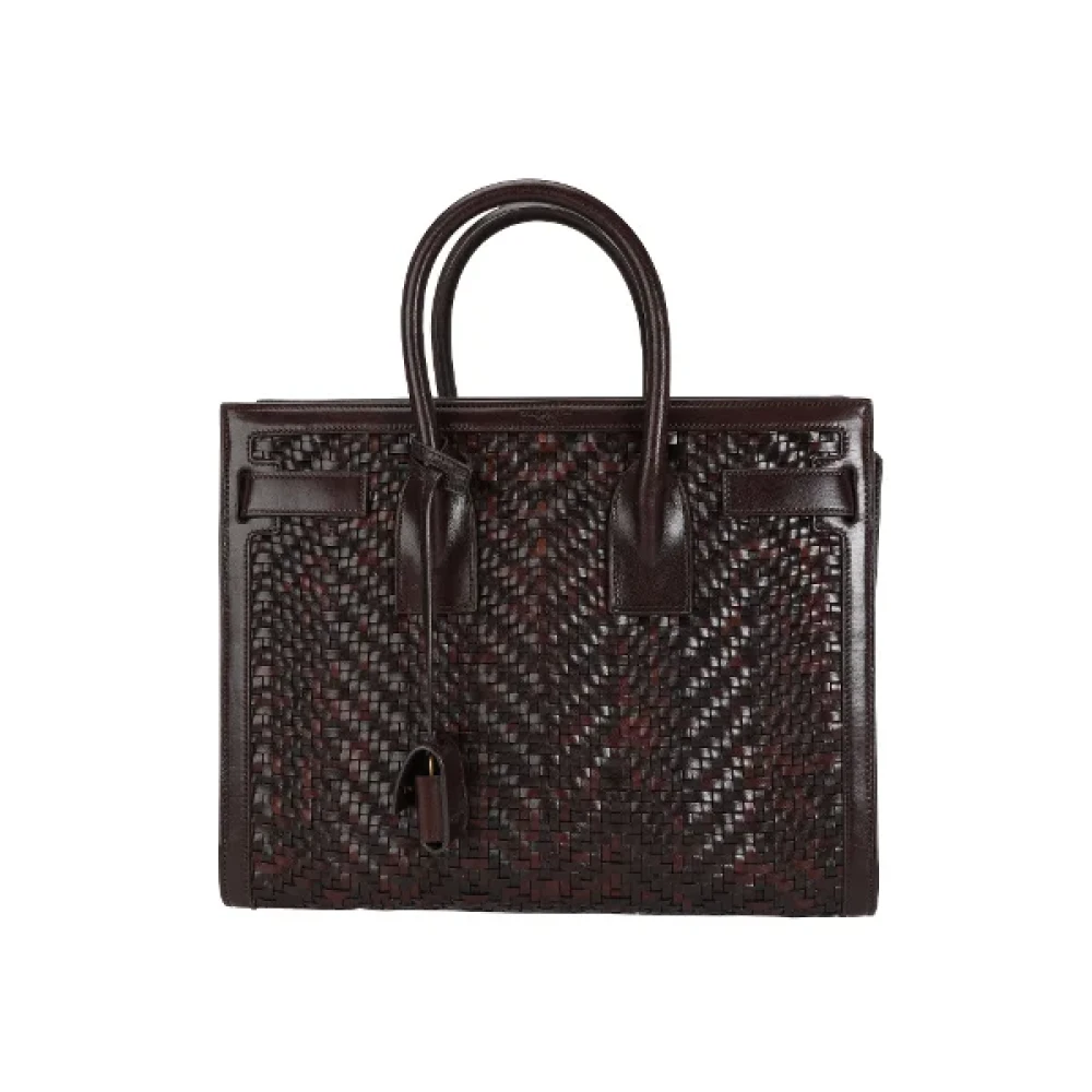 Yves Saint Laurent Vintage Pre-owned Leather crossbody-bags Brown Dames