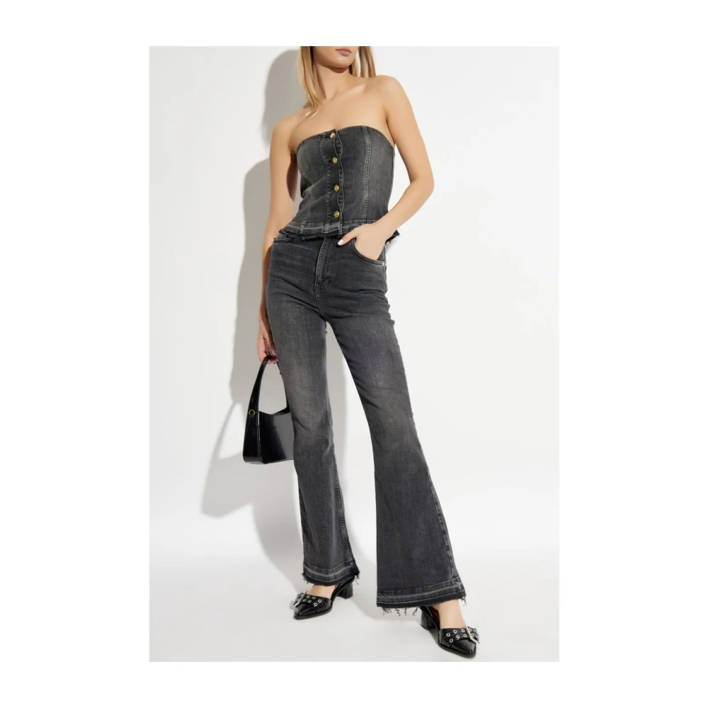 Ganni Stijlvolle Denim Jeans Black Dames