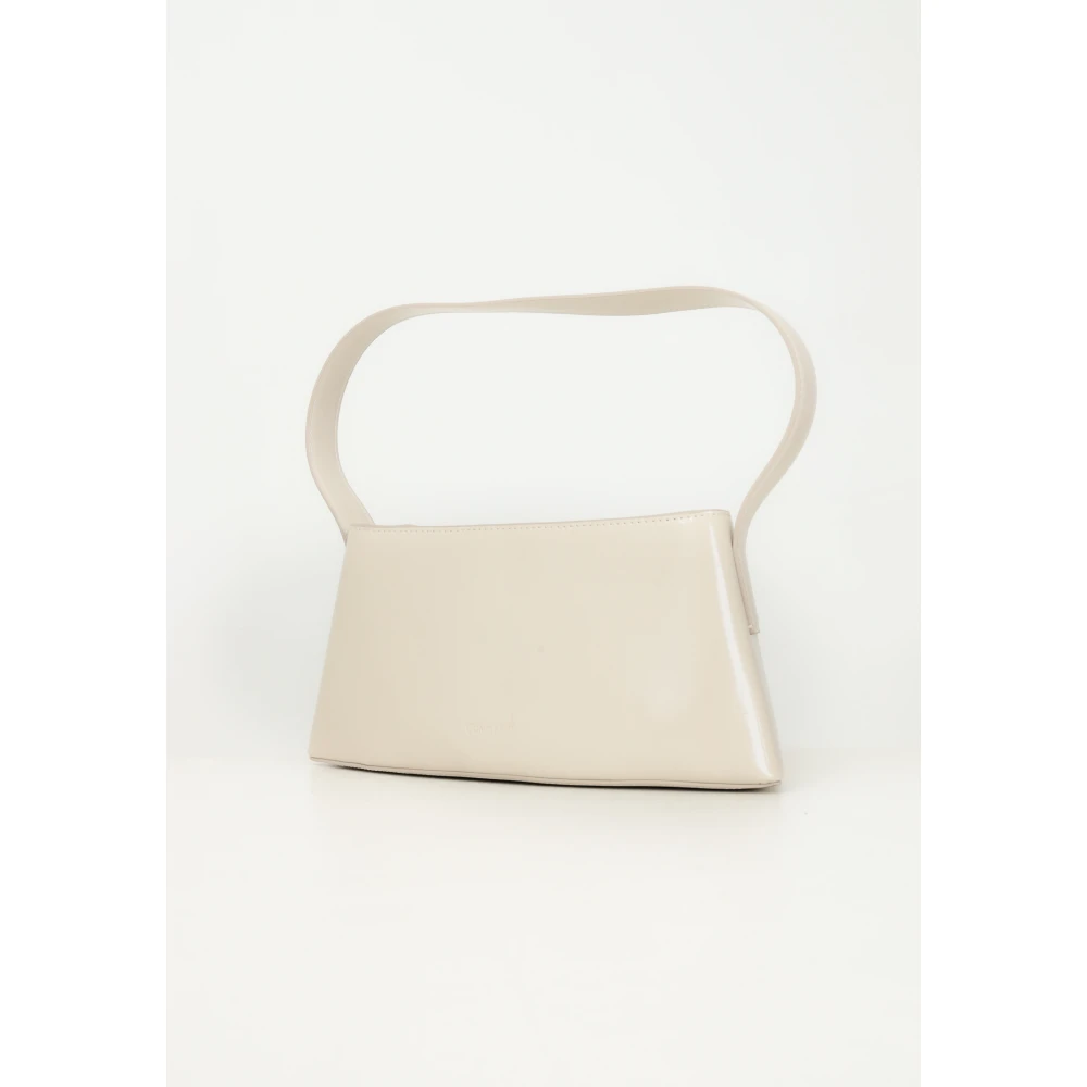 Calvin Klein Beige Schoudertas Eenvoudig en Essentieel Beige Dames