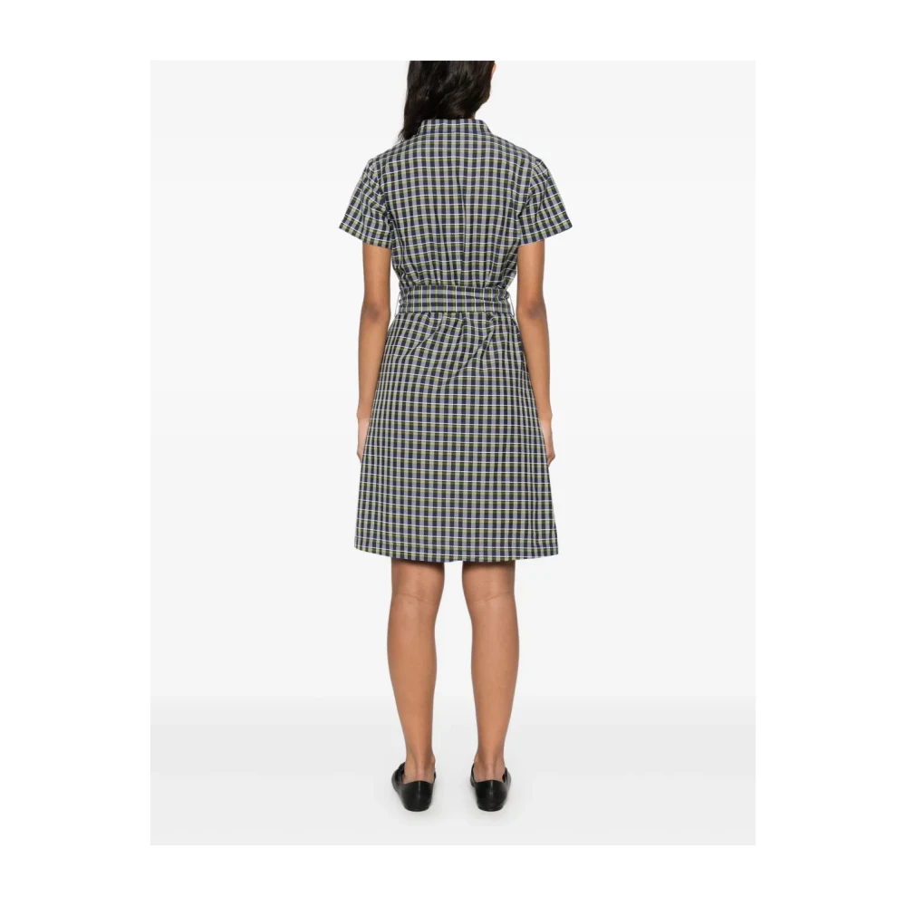 A.p.c. Groene V-hals jurk met afneembare riem Green Dames