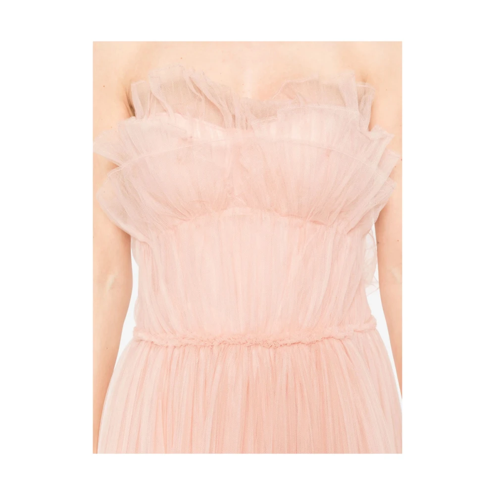 Costarellos Roze Mesh Panel Jurk Pink Dames