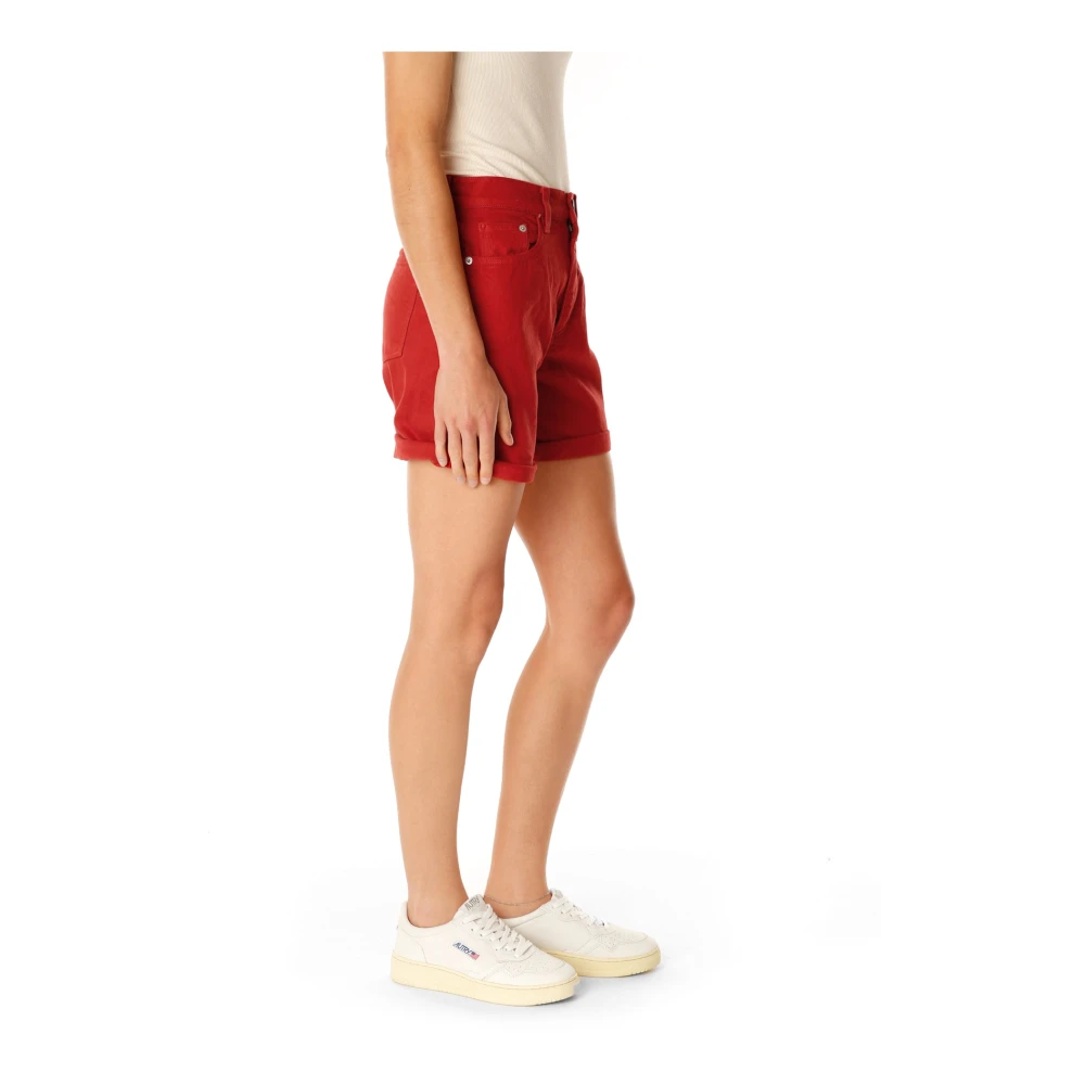 ARMEDANGELS Hoge Taille Denim Shorts Red Dames