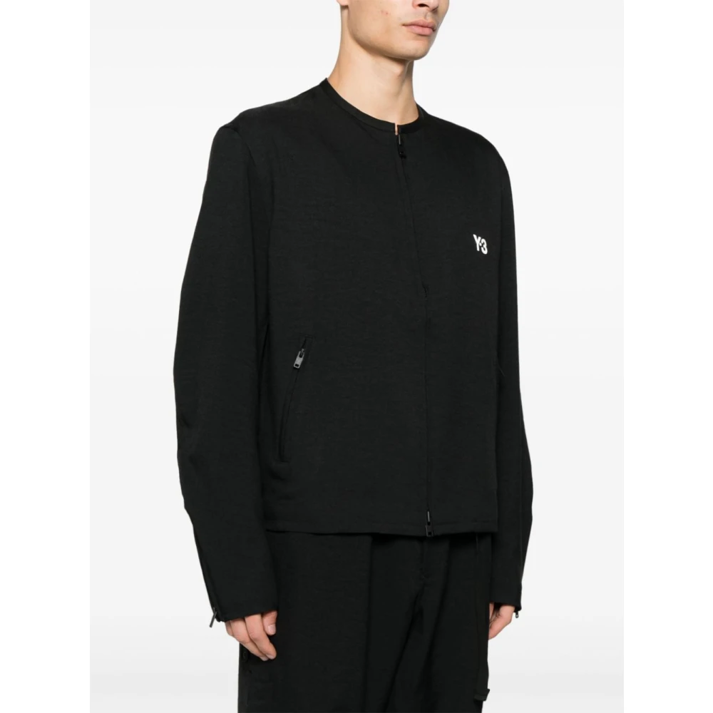 Y-3 Zwarte Stijlvolle Jassen Black Heren