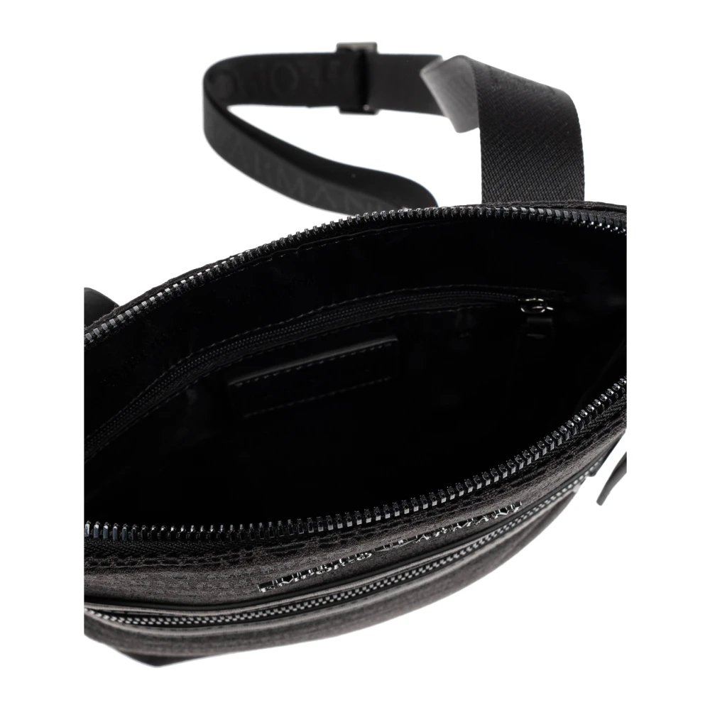 Emporio Armani Schoudertas met monogram Black Heren