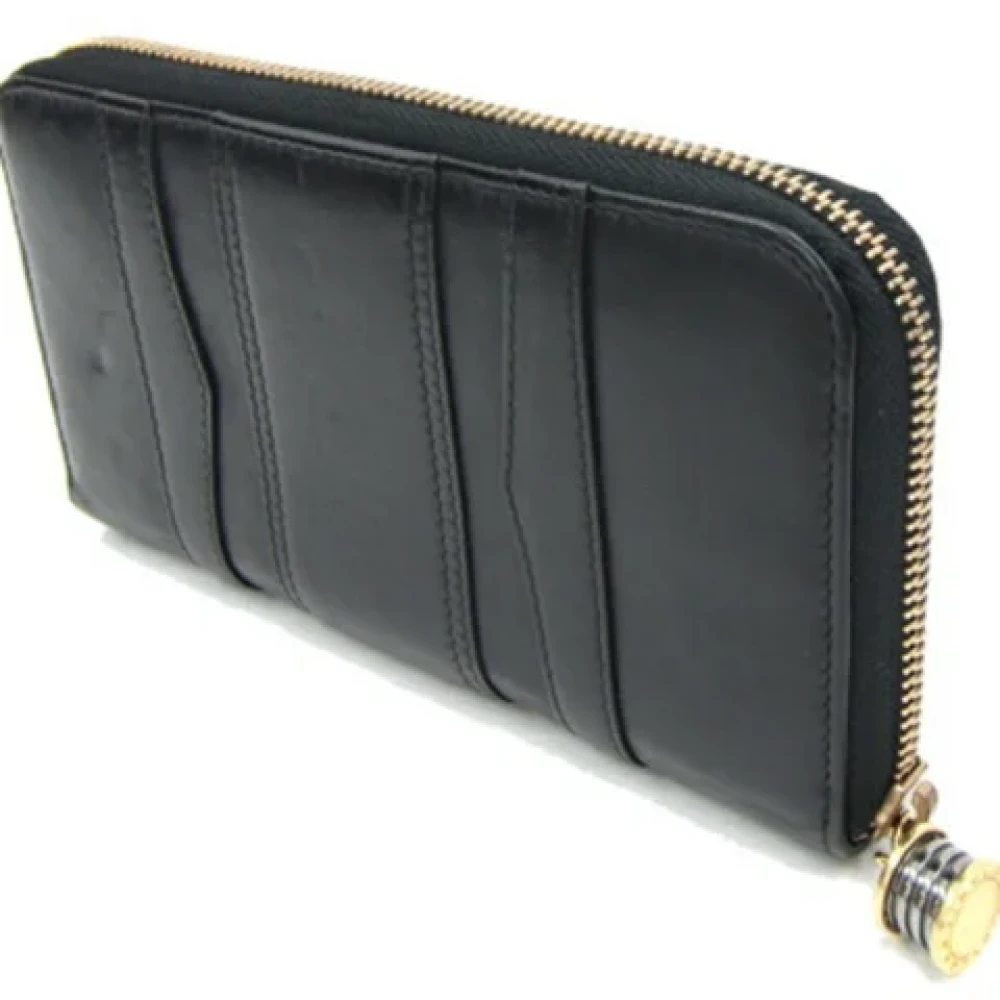 Bvlgari Vintage Pre-owned Leather wallets Black Dames