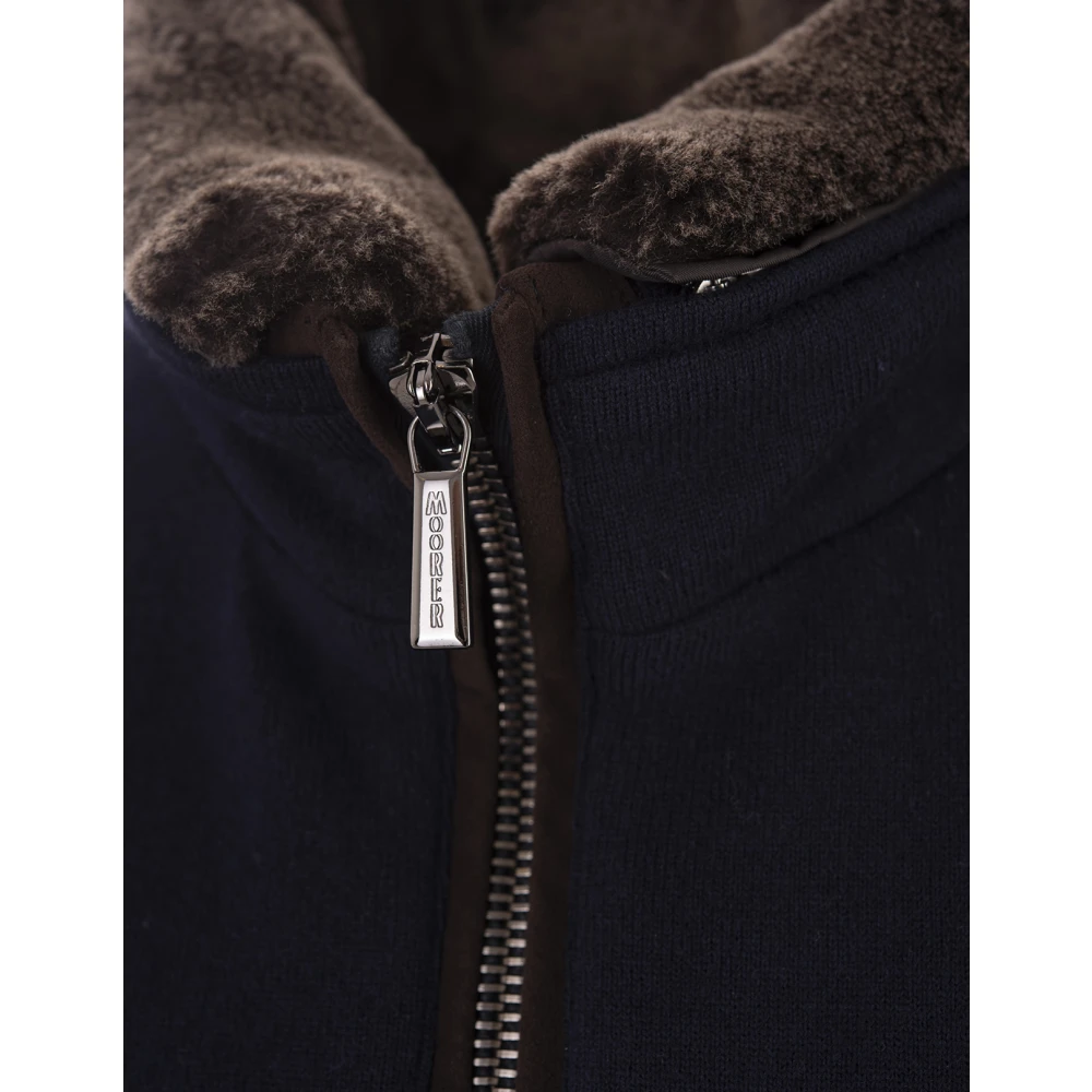 Moorer Navy Blue Bellati Smooth Blouson Blue Heren