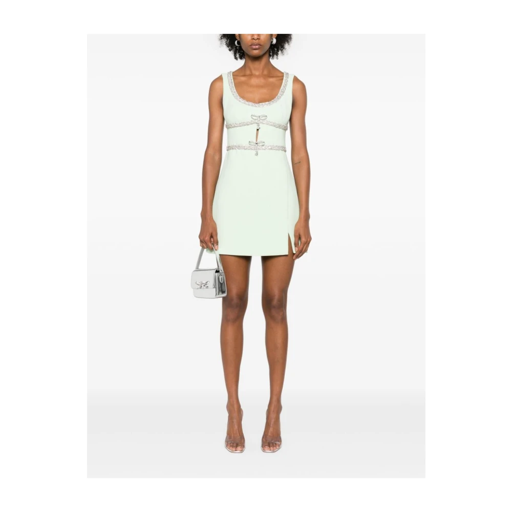 Self Portrait Elegante Groene Jurk Aw24 Green Dames