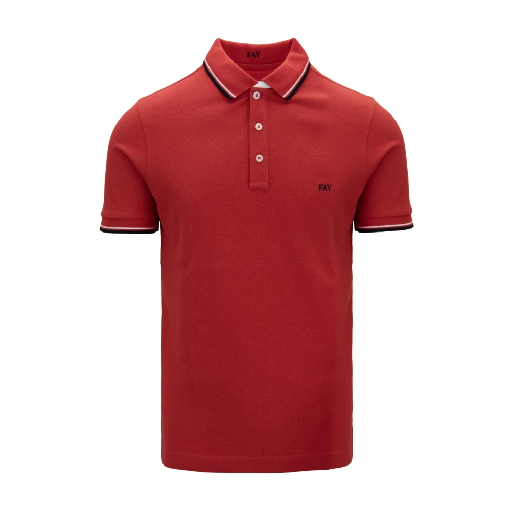 Fay - Tops > Polo Shirts - Red - Fay - Modalova