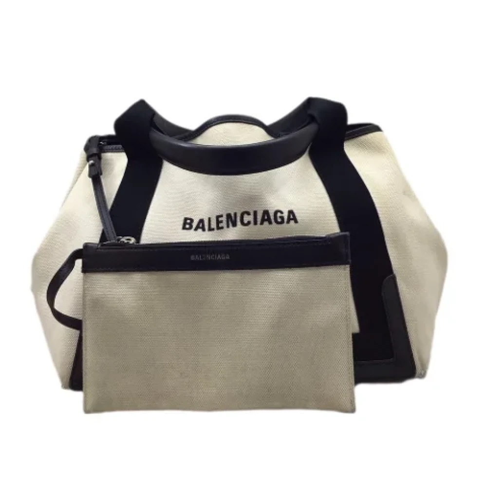 Balenciaga Vintage Pre-owned Fabric balenciaga-bags Beige Dames