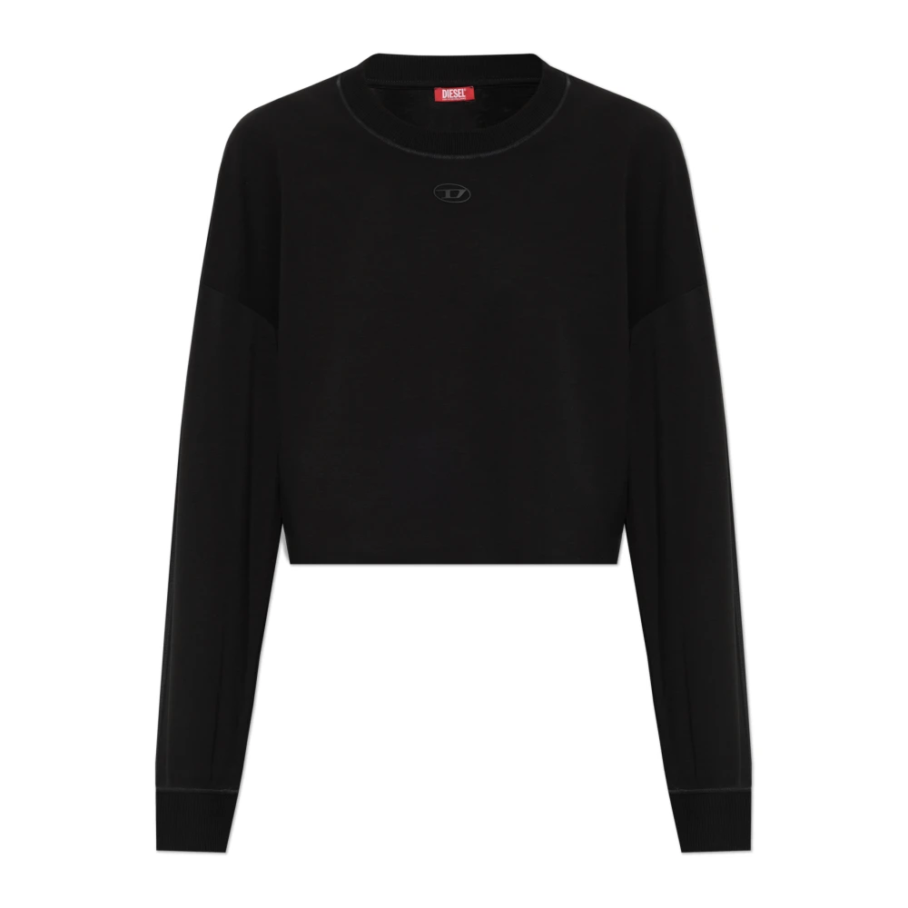 Diesel Donna Nero - Blake-Utlt Crop Top - Sweatshirts & Hoodies - L