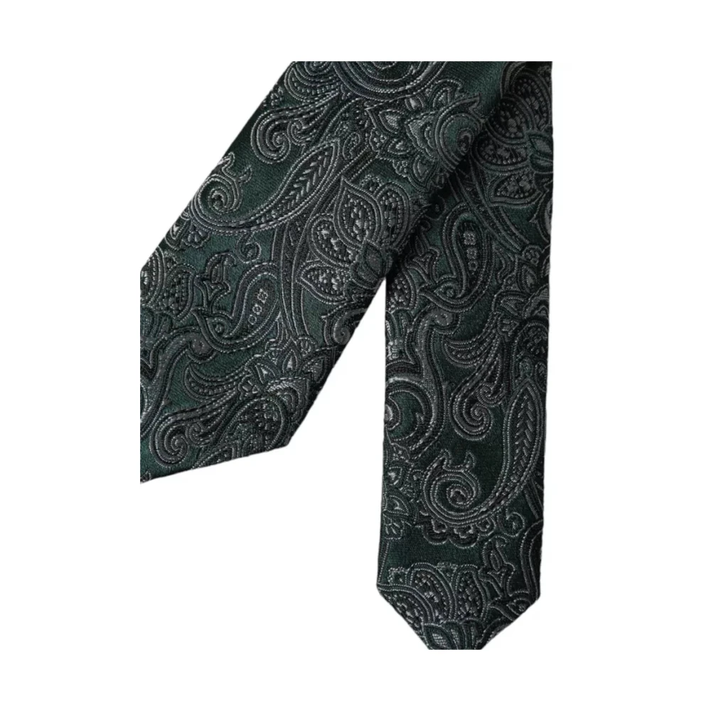 Dolce & Gabbana Groene Bloemen Zijden Heren Stropdas Green Heren