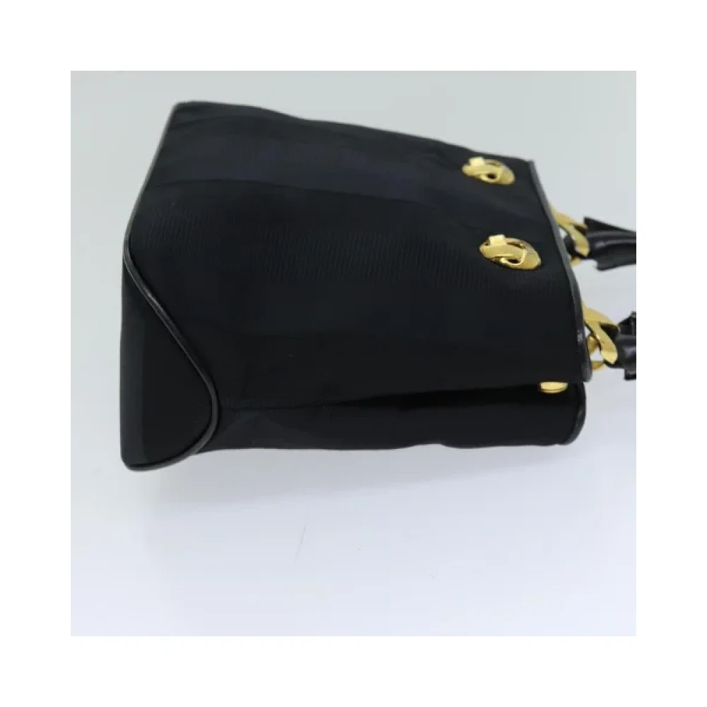 Salvatore Ferragamo Pre-owned Cotton handbags Black Dames