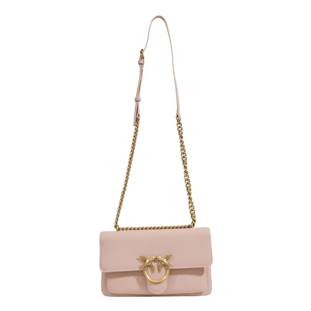 pinko Zachte Mini Leren Dames Tas Pink Dames