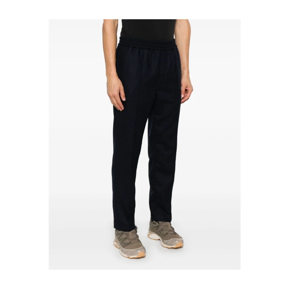 A.p.c. Navy Blauwe Flanellen Broek Blue Heren