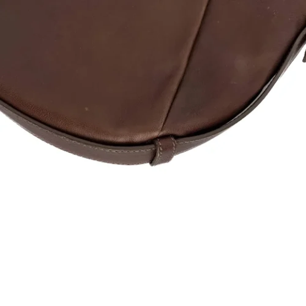 Yves Saint Laurent Vintage Pre-owned Leather handbags Brown Dames