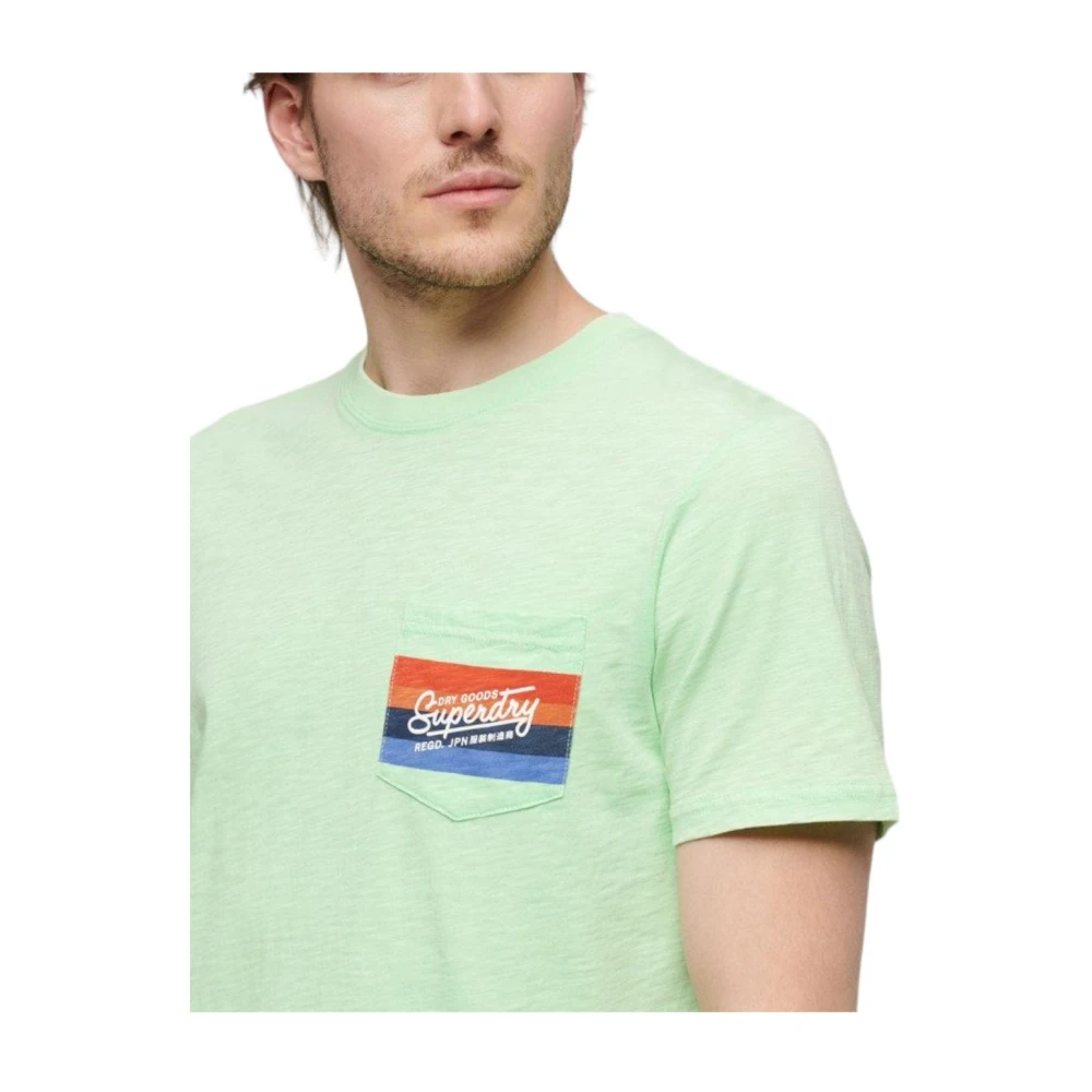 Superdry Gestreept Cali T-shirt Green Heren
