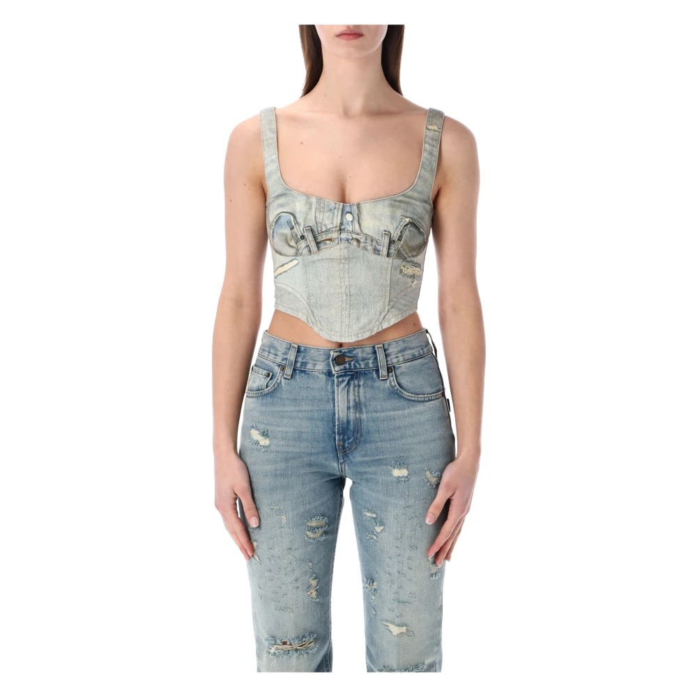 Haikure Donna Grigio Top, M, New,