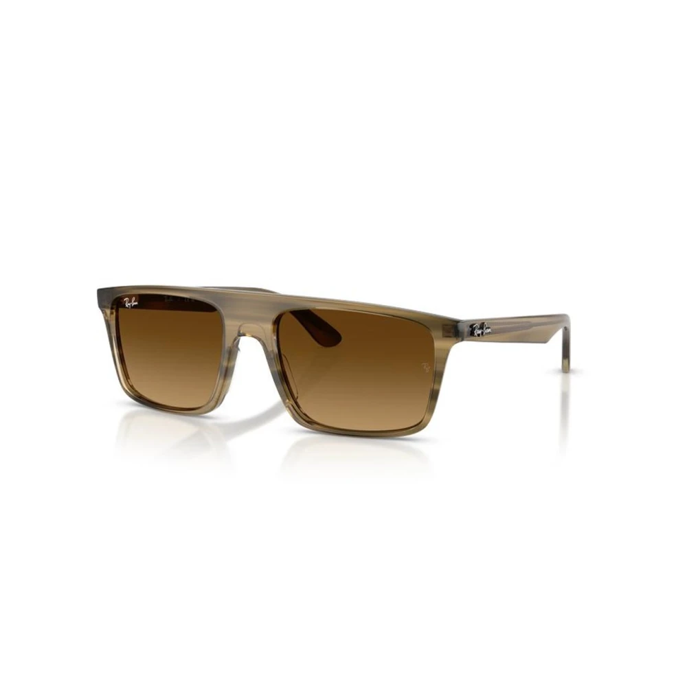 Ray-Ban RB2222, Striped Green Gradient Brown Sunglasses, Mojo Glasses - Image 4