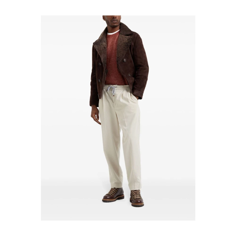 BRUNELLO CUCINELLI Elegante Herenbroek Beige Heren