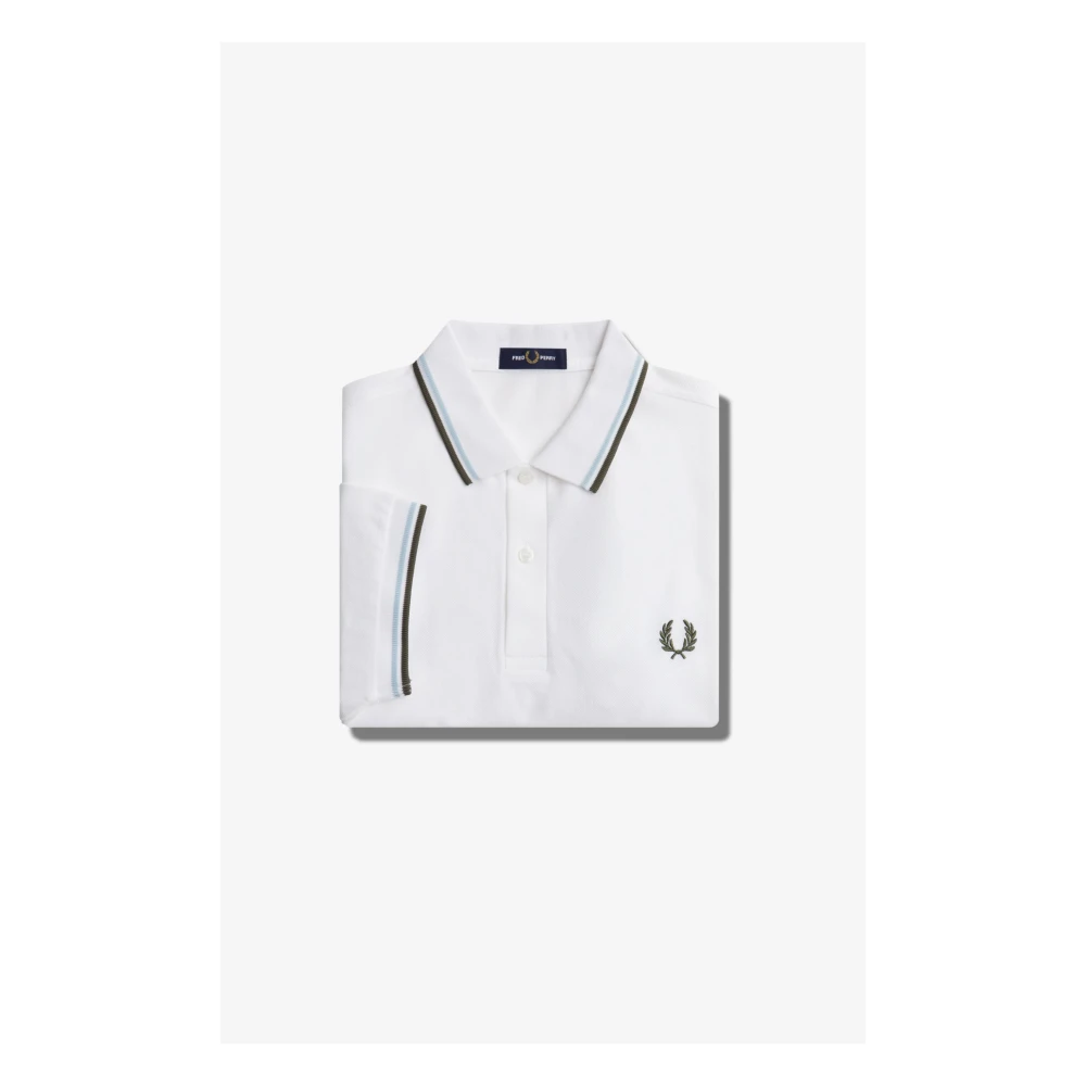 Fred Perry Slim Fit Twin Tipped Polo White Heren