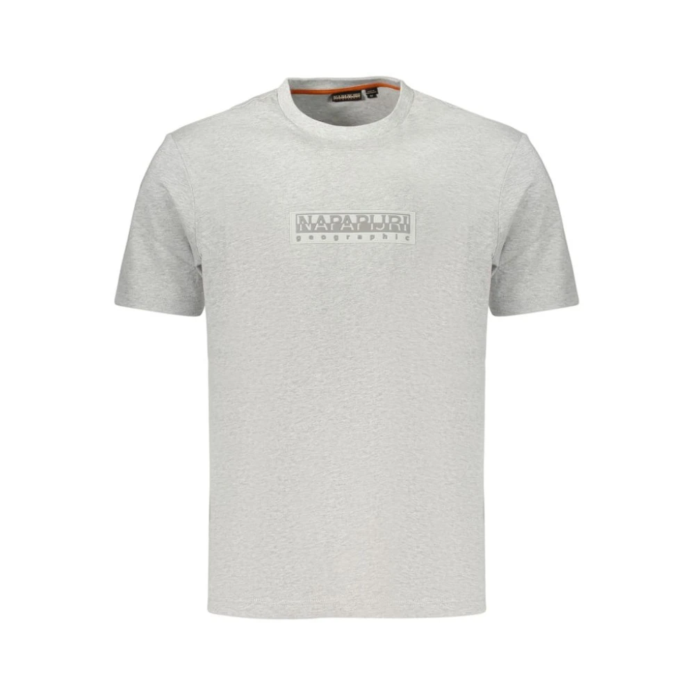 Napapijri Men's Gray Cotton T-Shirt - T-Shirts - M - Tops