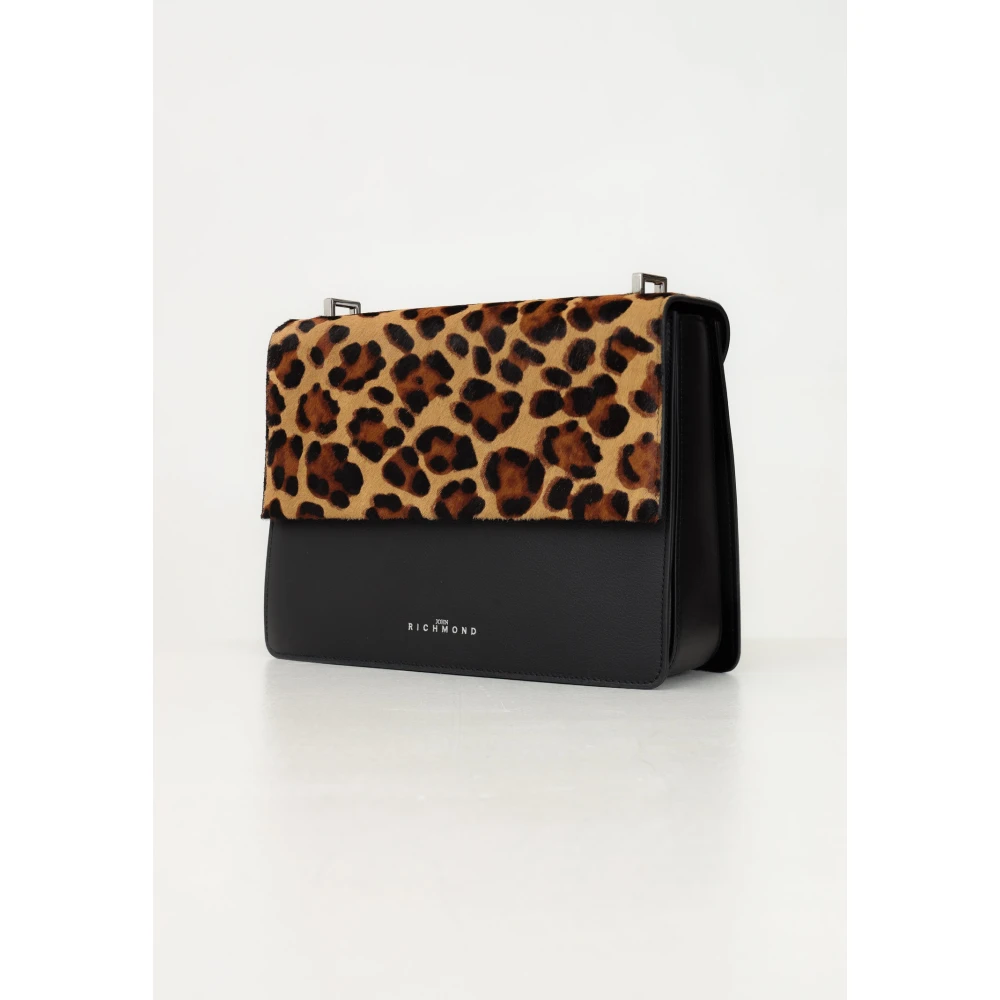 Richmond Zwarte Schoudertas met Dierenprint Multicolor Dames