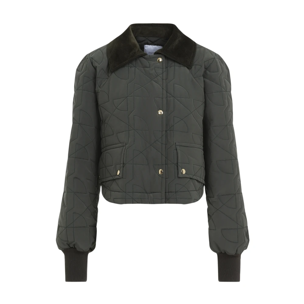 Patou Quiltad Grön Blouson Jacka Green, Dam