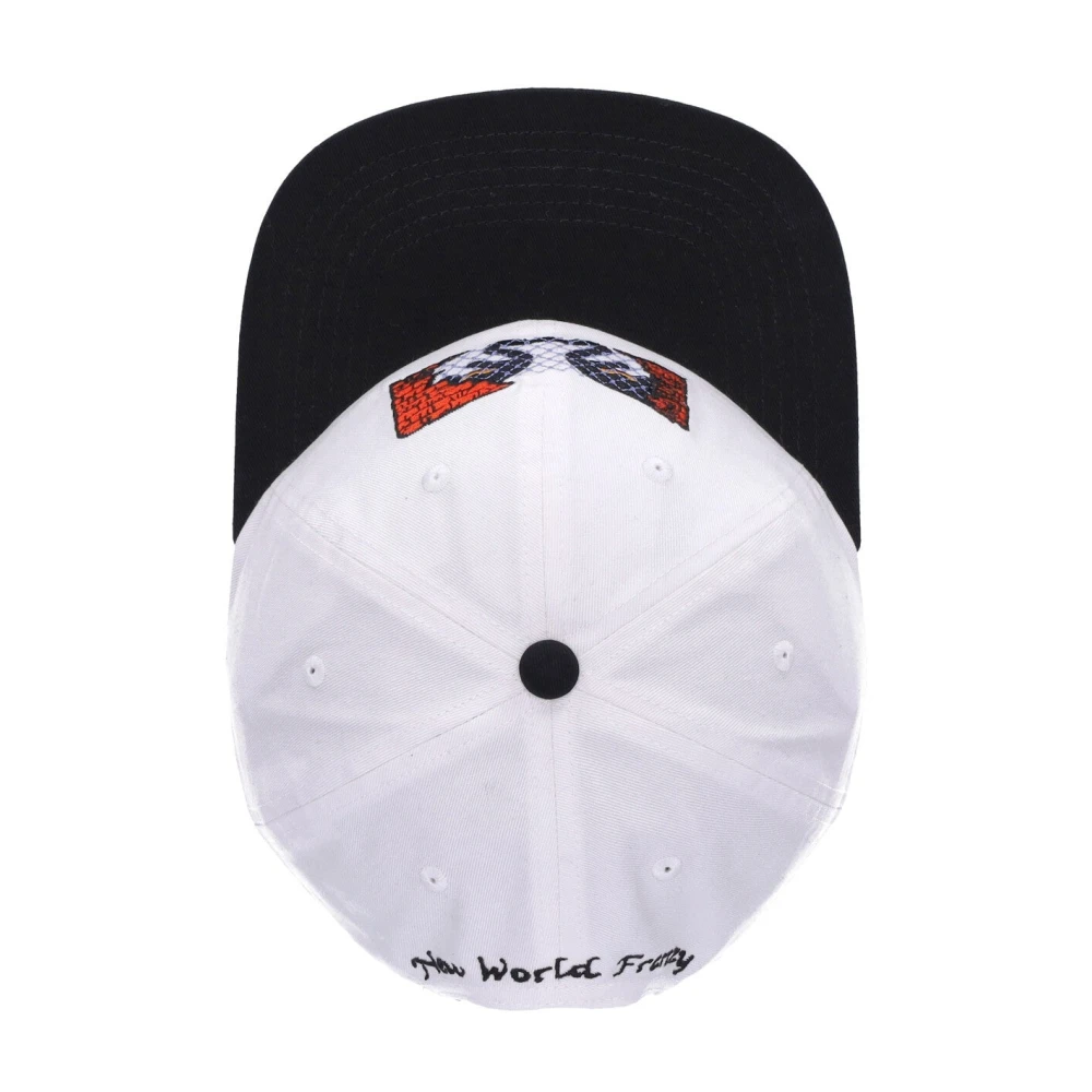 Obey Platte klep snapback pet Wit Multi White Heren
