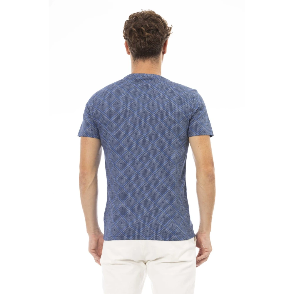 Baldinini Korte Mouw Ronde Hals T-shirt Blue Heren