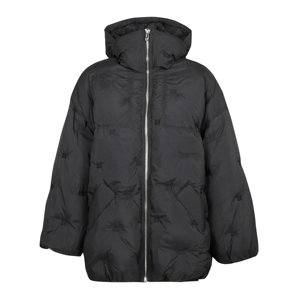 Ganni Tech Puffer Jas Black Dames