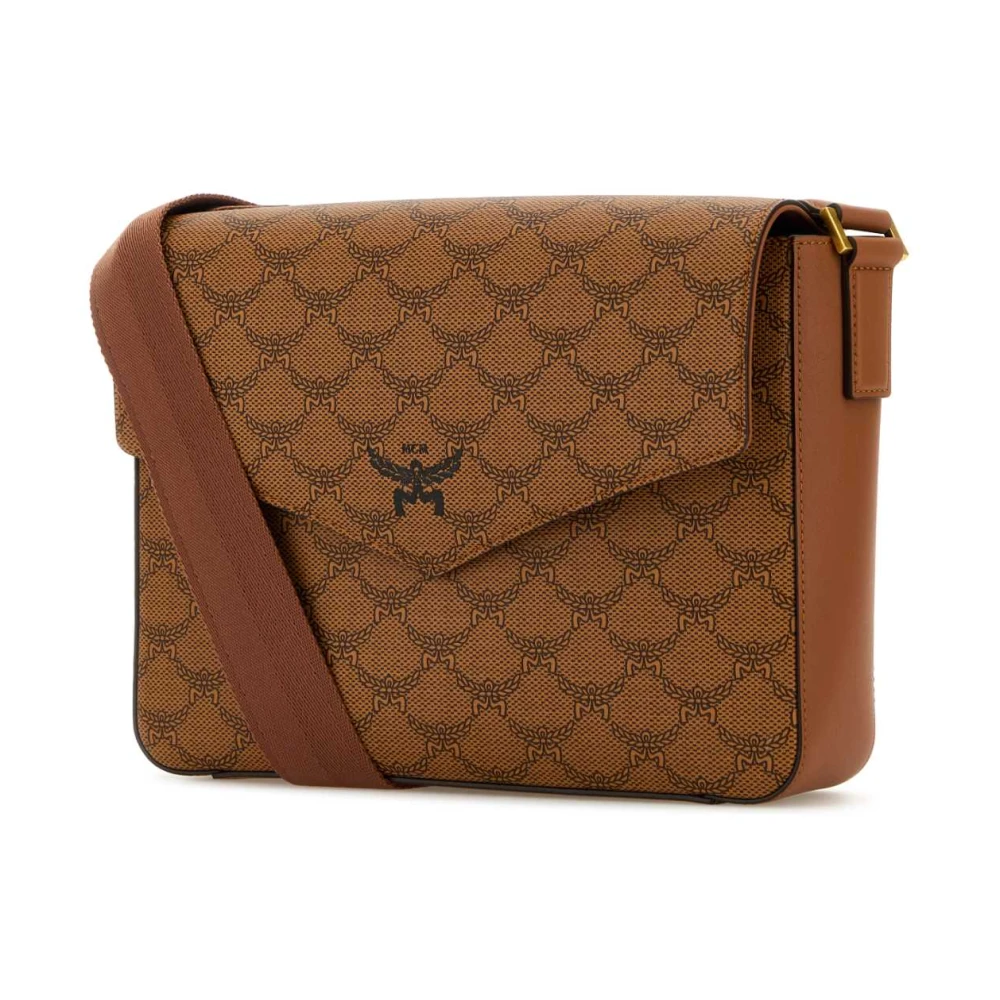 MCM Canvas Crossbody Tas Brown Heren