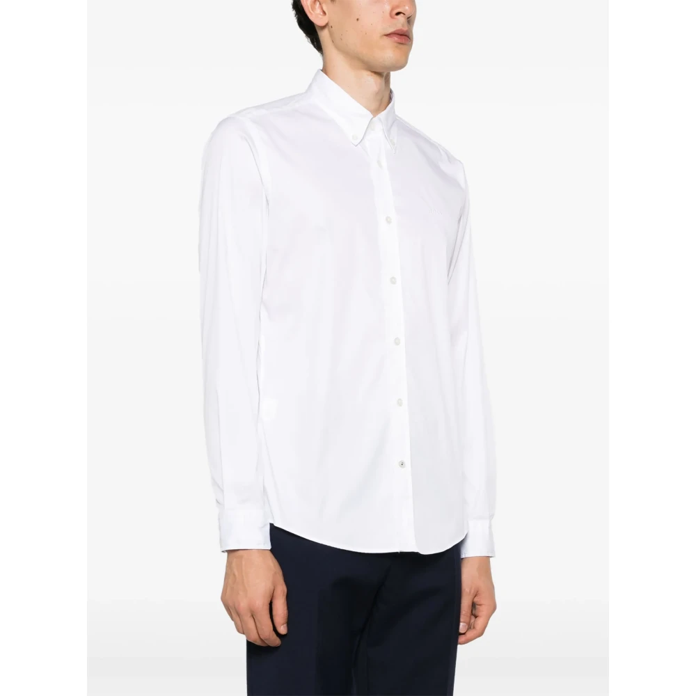 Hugo Boss Slim Fit Button Down Overhemd White Heren