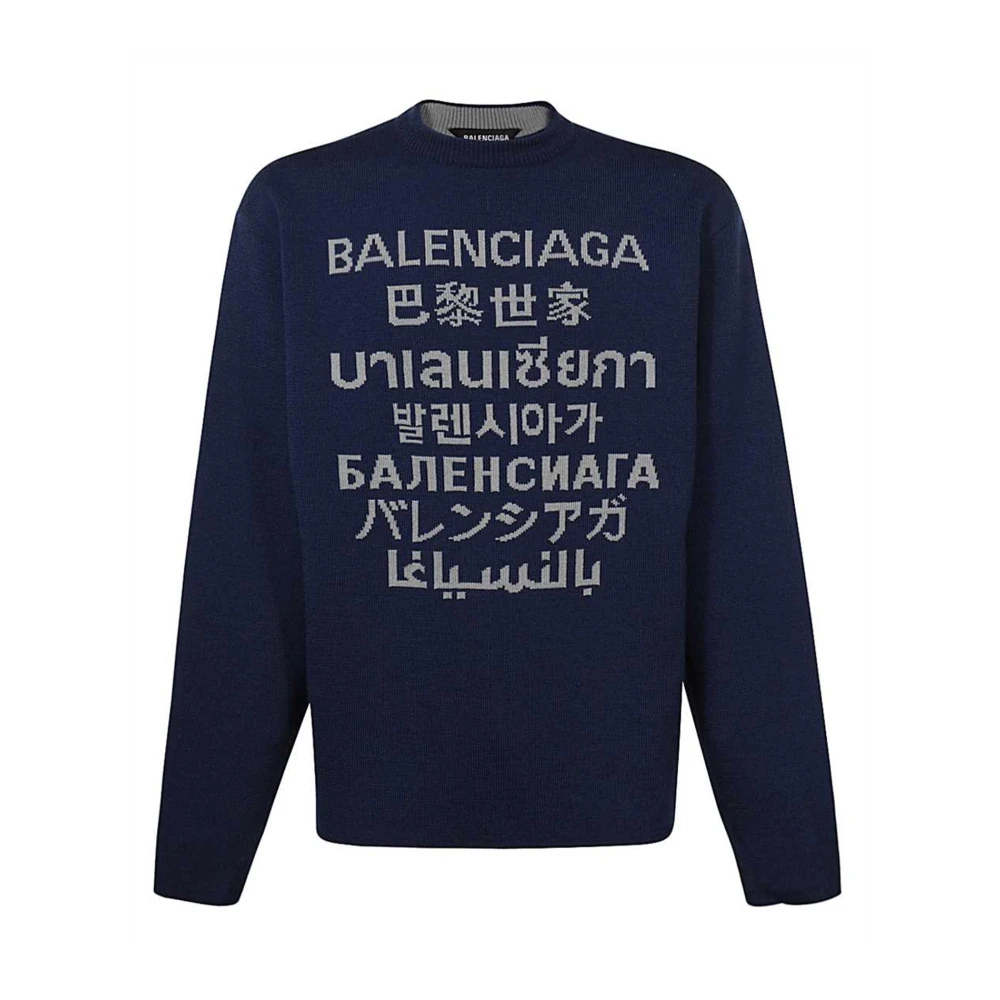 Balenciaga Sweatshirt Blue Heren