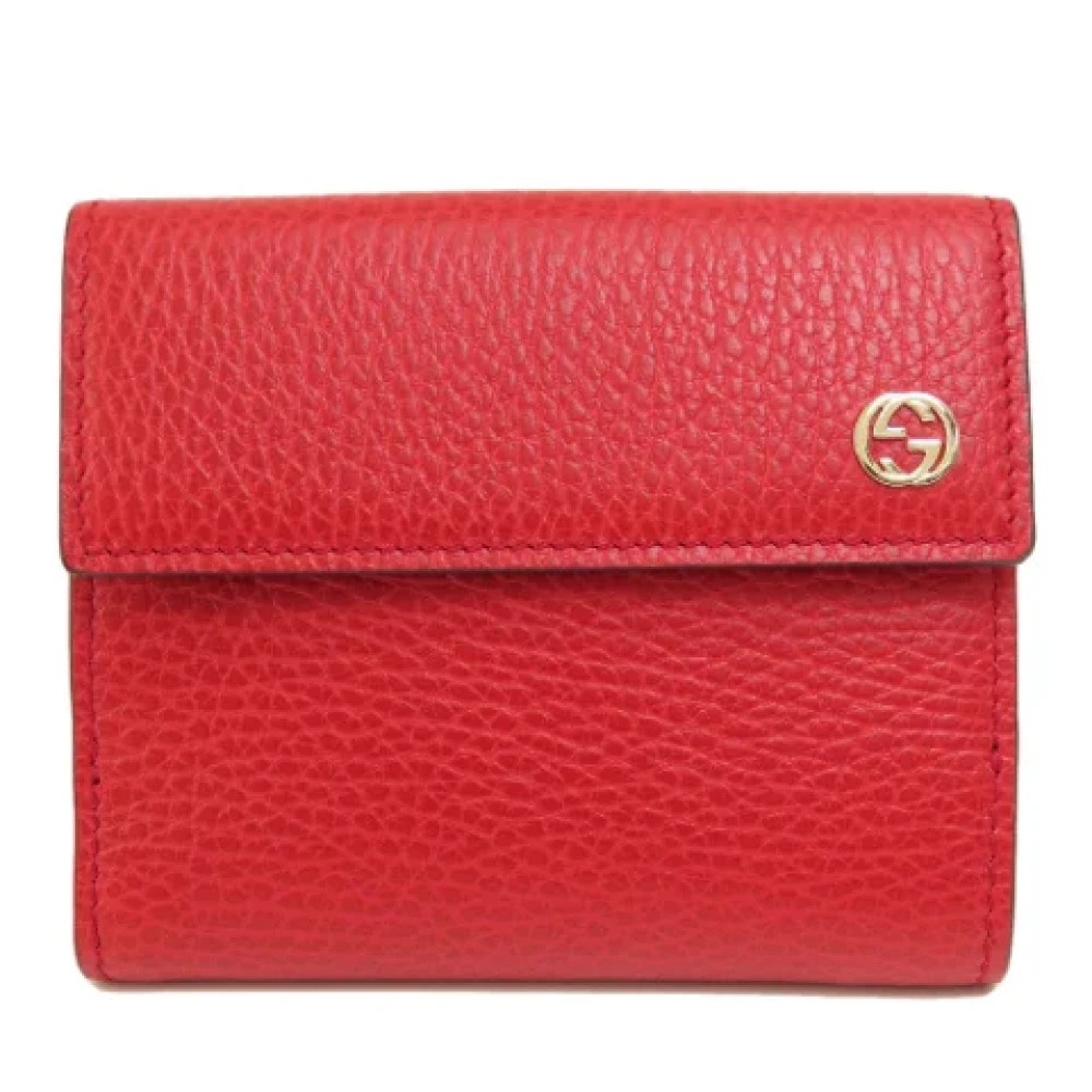 Gucci Vintage Pre-owned Leather wallets Red Dames