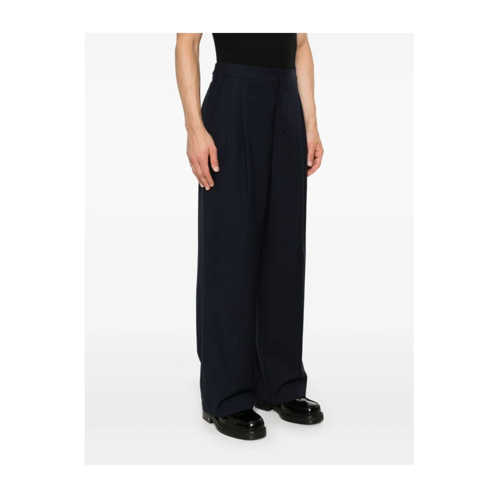 Ami Paris Navy Blue Loszittende Broek Blue Heren