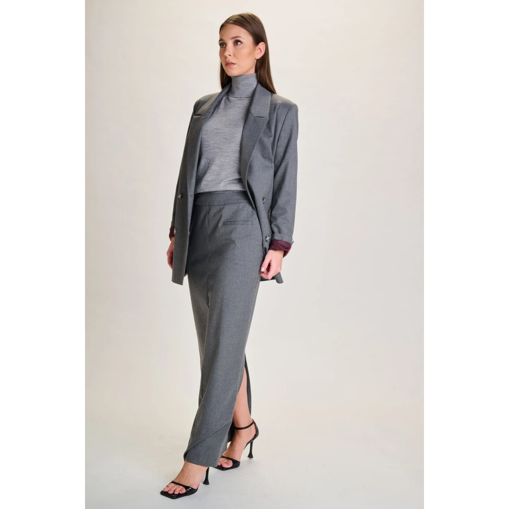 March23 Maxi-rok met bloemenprint Gray Dames