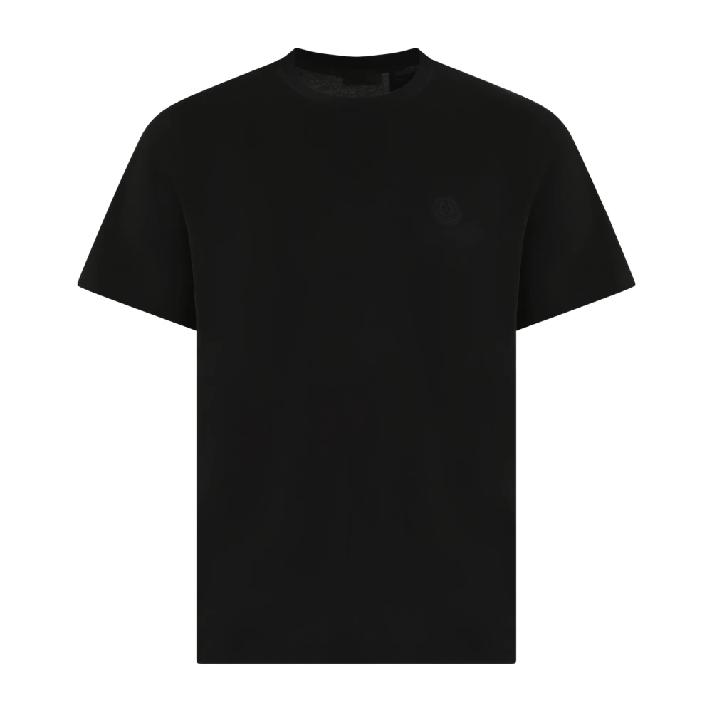 Moncler - Tops > T-Shirts - Black - Moncler - Modalova