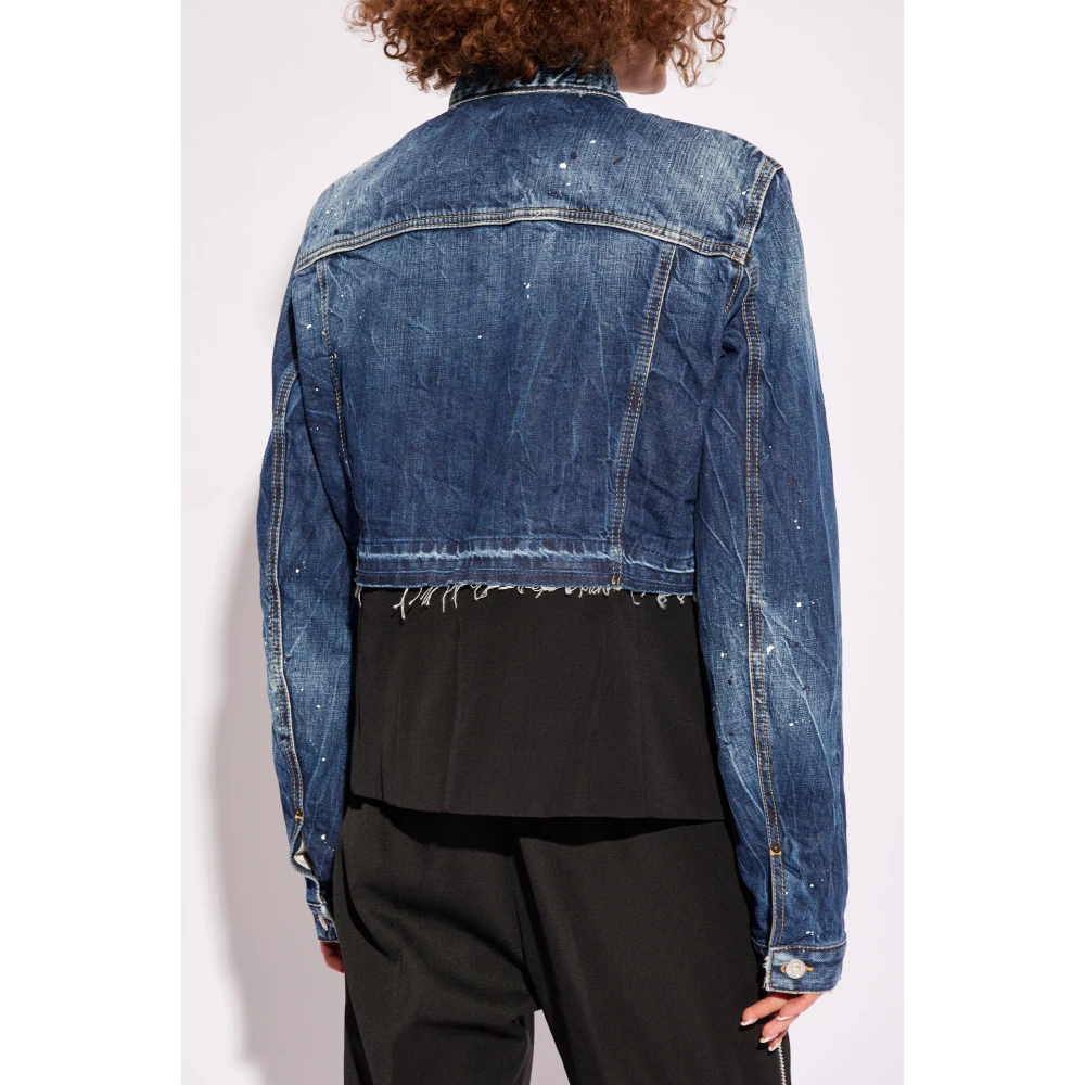 Dsquared2 Blazer gemaakt van gecombineerde materialen Blue Dames