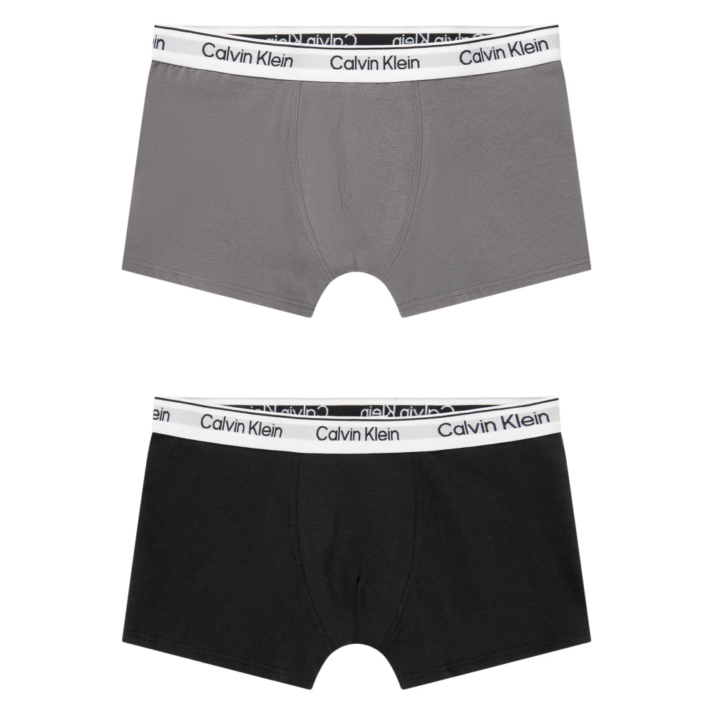 Calvin Klein Boys Gray Kids Boxers, 12 Y, Cotton Stretch 2-Pack Boxer Brief