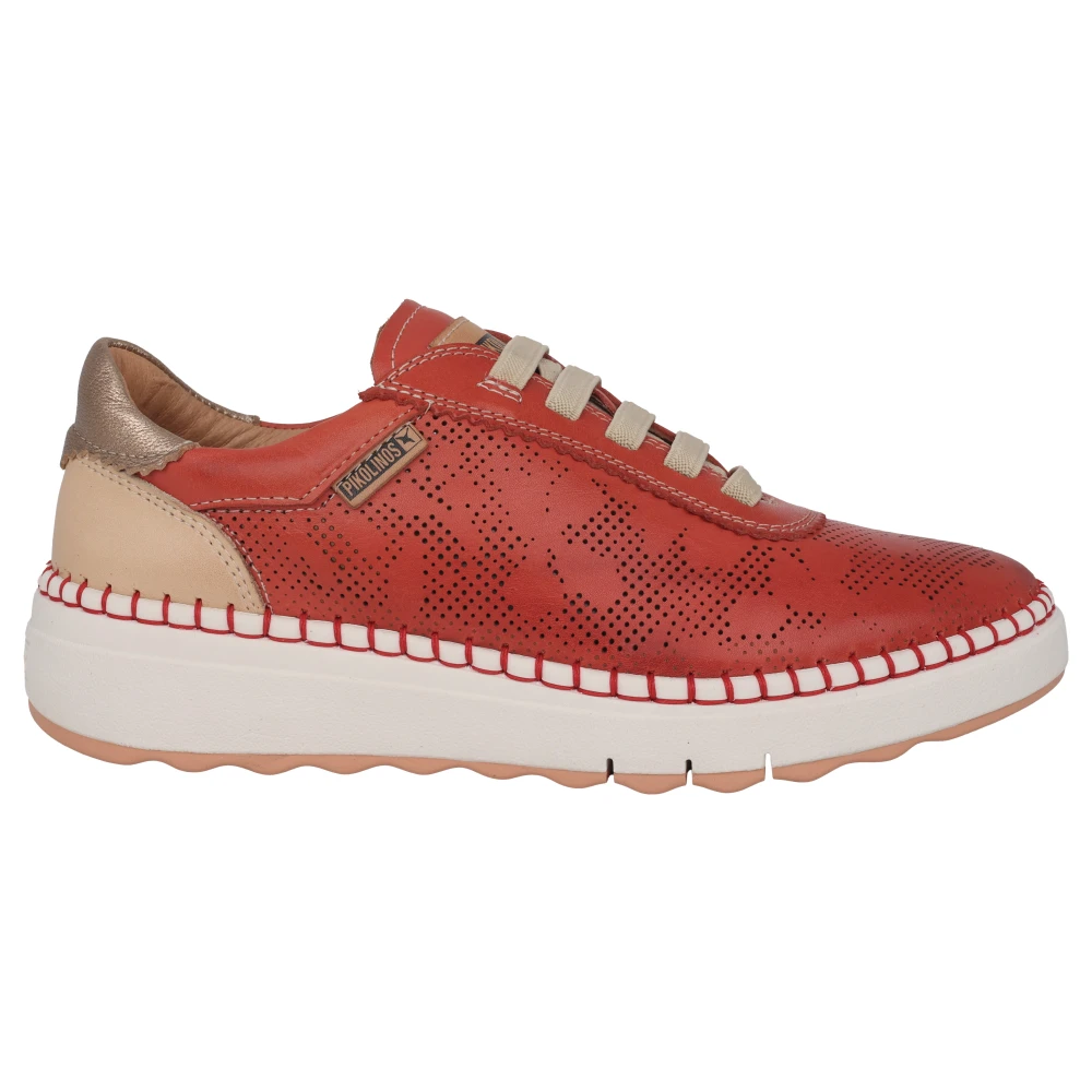 Pikolinos Rode damessneaker voor de zomer Dames Schoenen Rood