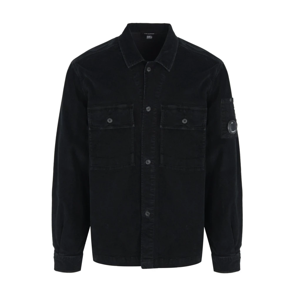 C.P. Company Zwarte Corduroy Utility Overshirt Black Heren