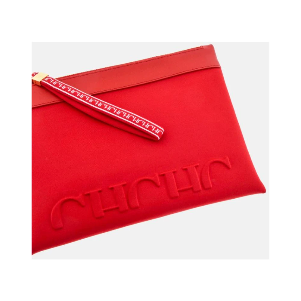 Carolina Herrera Rode Neopreen Insignia Pouch Red Dames