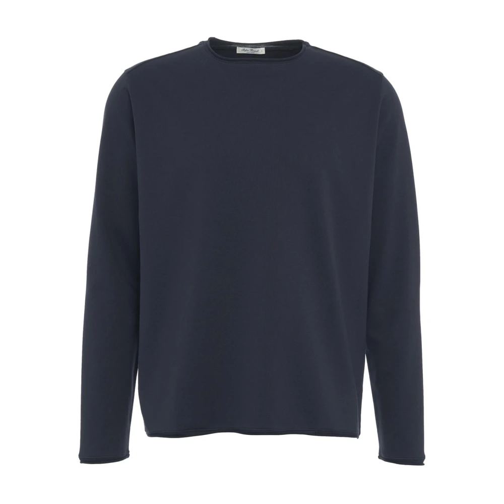 Stefan Brandt Blauw Katoenen Jersey Longsleeve Shirt Blue Heren