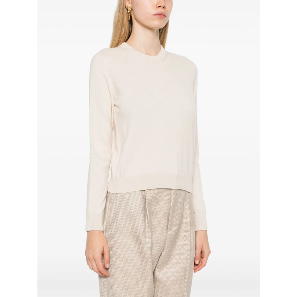 PESERICO Stijlvolle Gebreide Top Beige Dames
