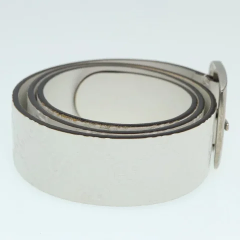 Gucci Vintage Pre-owned Leather belts White Dames