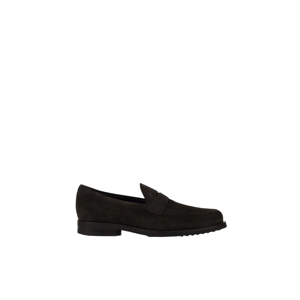 Tod's Brown Mens Suede Loafers - Male - Loafers - 8 Uk - Shoes