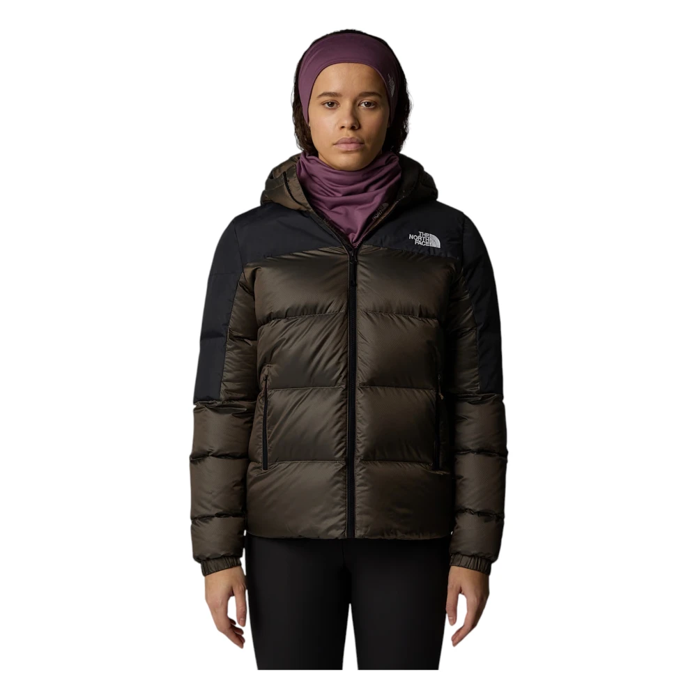 The North Face Gewatteerde jas met capuchon en gerecyclede isolatie Brown Dames