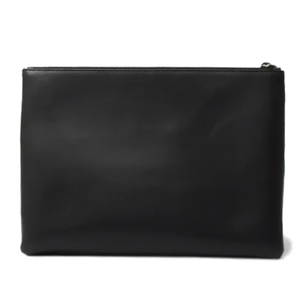 Valentino Vintage Pre-owned Fabric clutches Black Heren