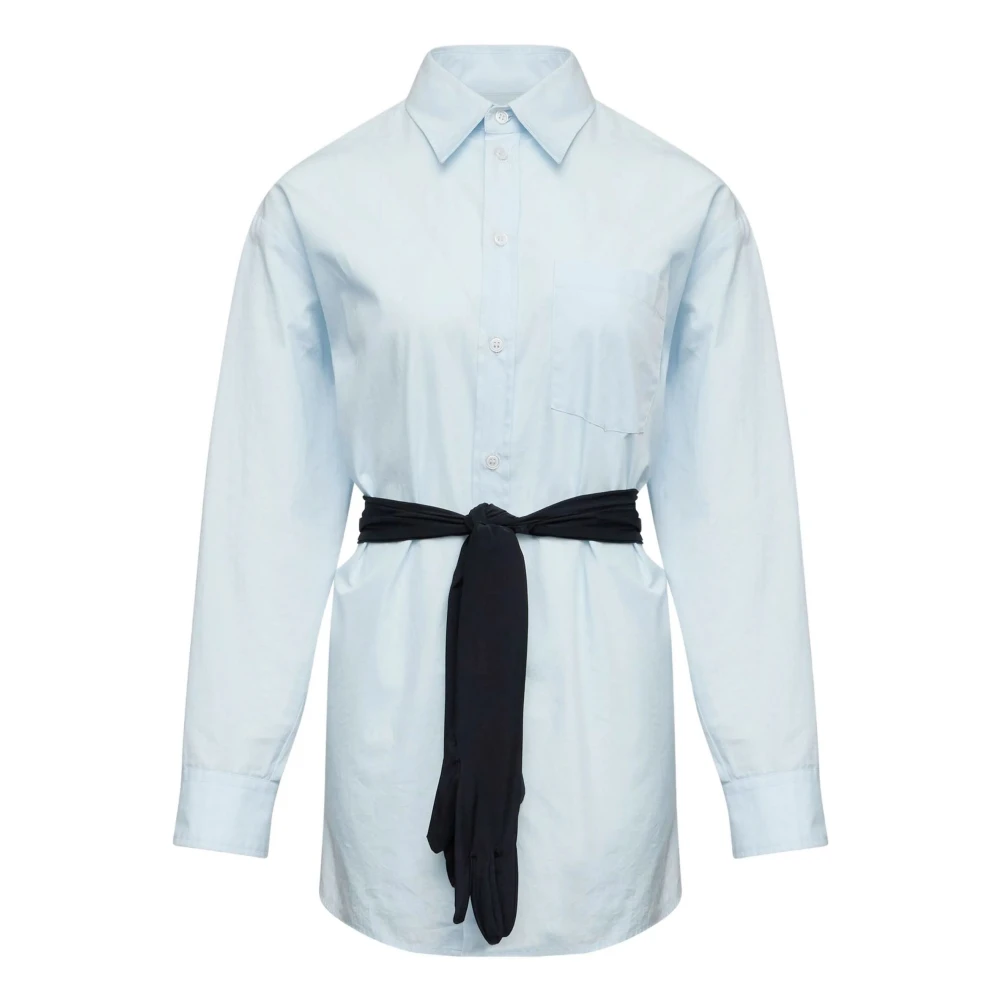 Mm6 Maison Margiela Women's Blue Shirts, M, Shirts