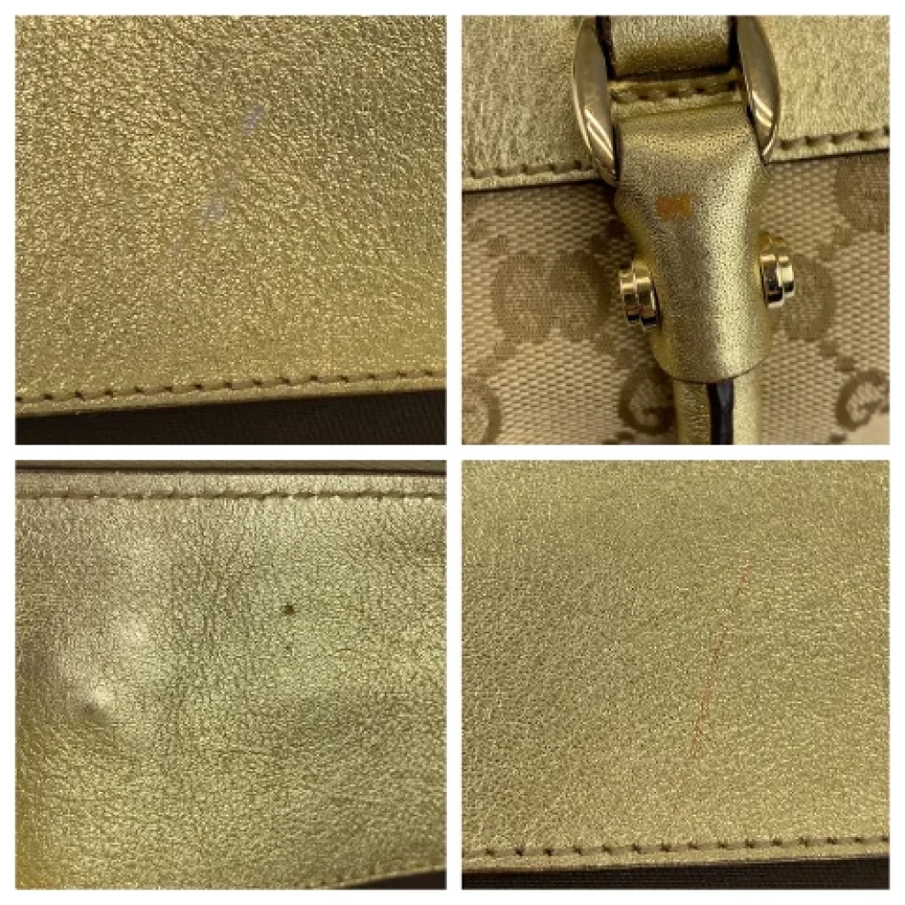 Gucci Vintage Pre-owned Canvas handbags Beige Dames